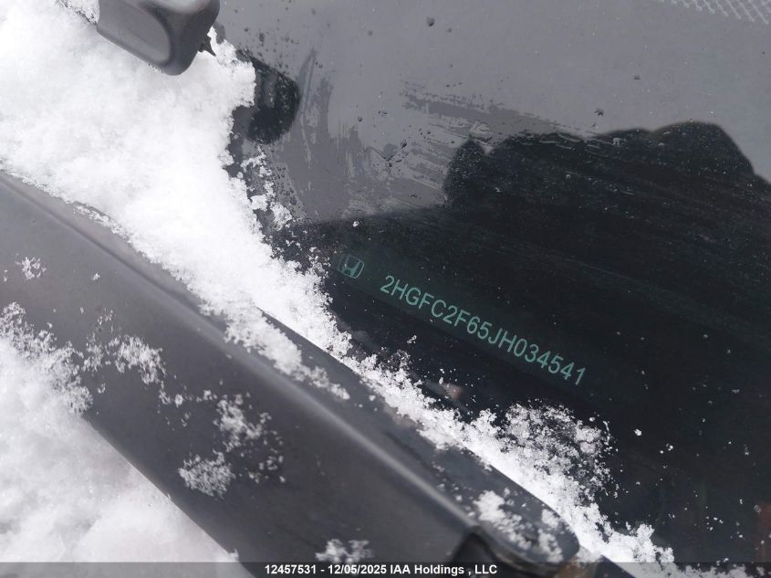 2018 Honda Civic Se VIN: 2HGFC2F65JH034541 Lot: 12457531