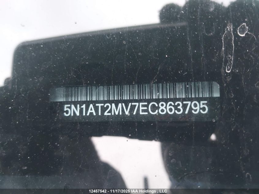 2014 Nissan Rogue S/Sl/Sv VIN: 5N1AT2MV7EC863795 Lot: 12457542
