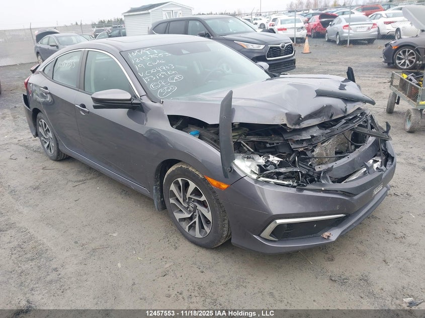 2HGFC2F7XKH004963 2019 Honda Civic Ex auction photo 1