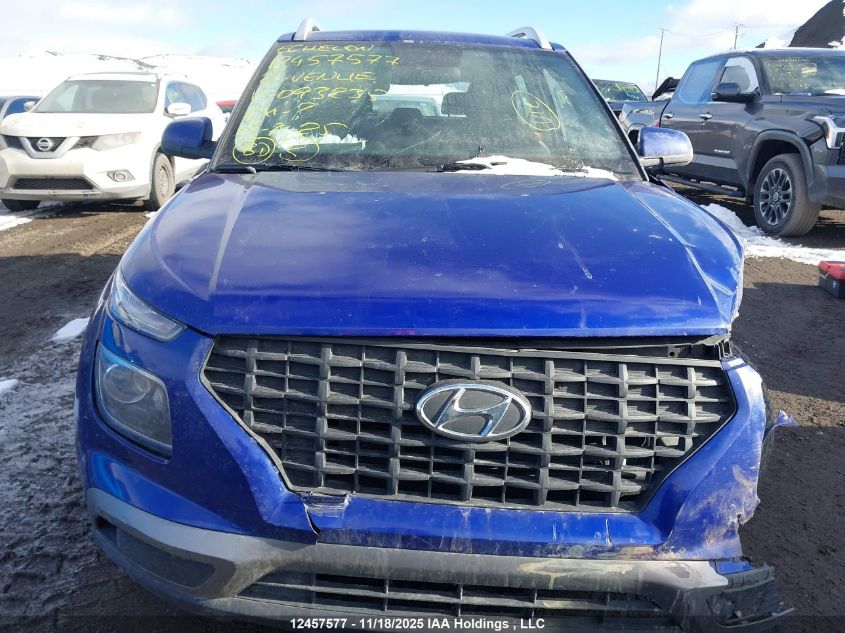 2021 Hyundai Venue Sel/Denim VIN: KMHRC8A36MU093235 Lot: 12457577