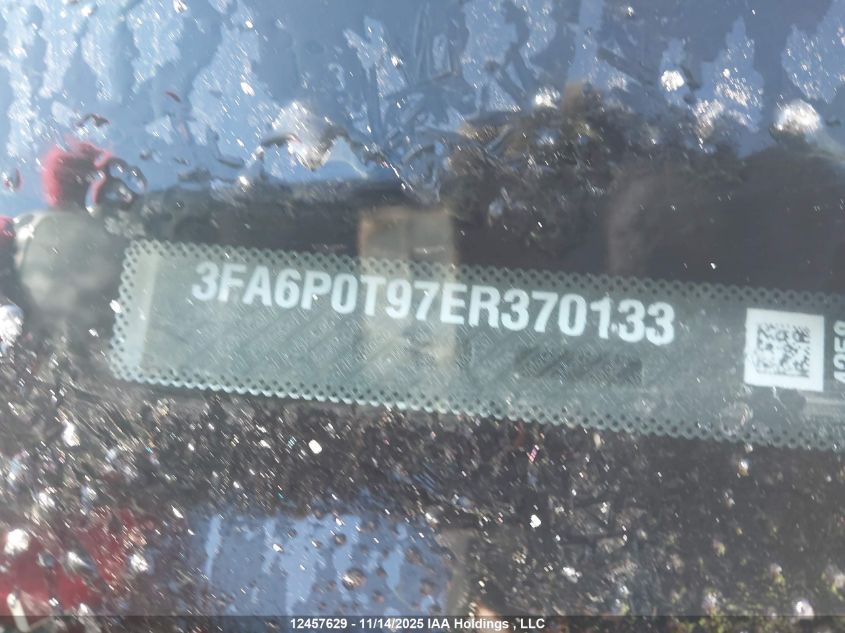 2014 Ford Fusion Se VIN: 3FA6P0T97ER370133 Lot: 12457629