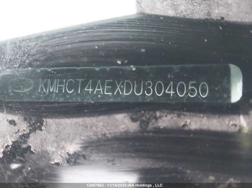 2013 Hyundai Accent L VIN: KMHCT4AEXDU304050 Lot: 12457663