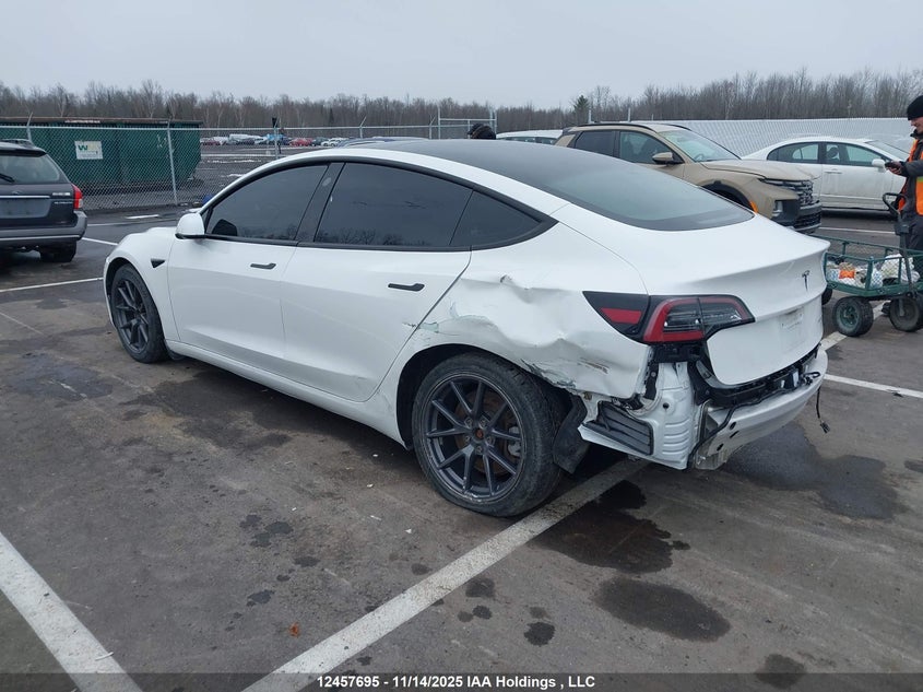 2021 Tesla Model 3 Long Range white sedan electric 5YJ3E1EB6MF990366 photo #4