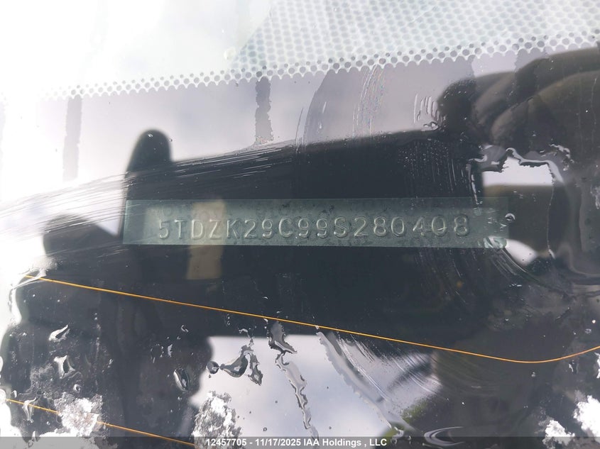 2009 Toyota Sienna Ce VIN: 5TDZK29C99S280408 Lot: 12457705