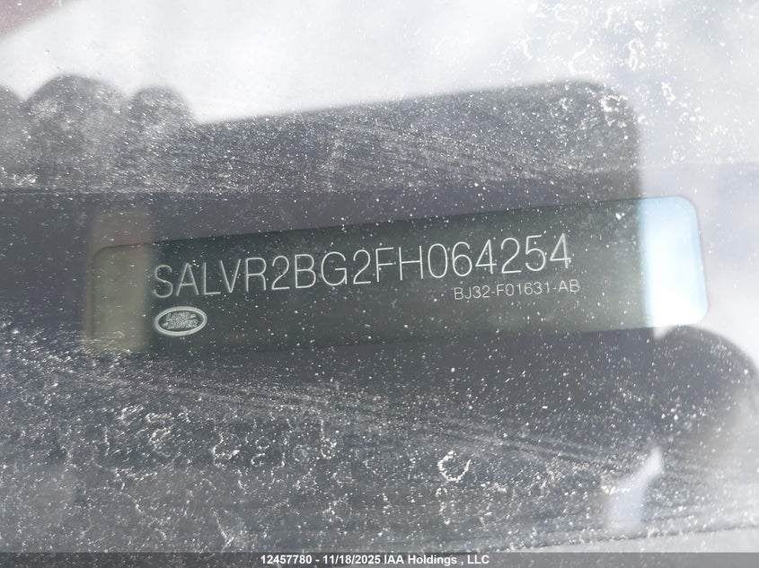 2015 Land Rover Range Rover Evoque Pure City VIN: SALVR2BG2FH064254 Lot: 12457780