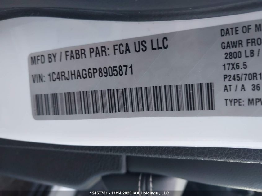 2023 Jeep Grand Cherokee Laredo/Altitude VIN: 1C4RJHAG6P8905871 Lot: 12457781