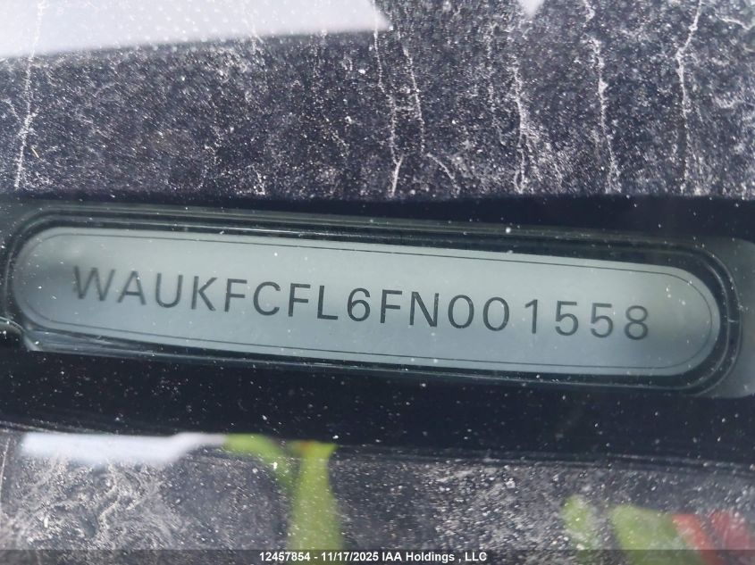 2015 Audi A4 2.0T Technik Plus VIN: WAUKFCFL6FN001558 Lot: 12457854