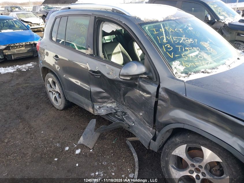 2013 Volkswagen Tiguan VIN: WVGJV3AX7DW595074 Lot: 12457857