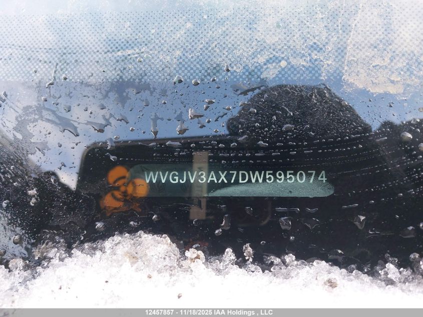 2013 Volkswagen Tiguan VIN: WVGJV3AX7DW595074 Lot: 12457857