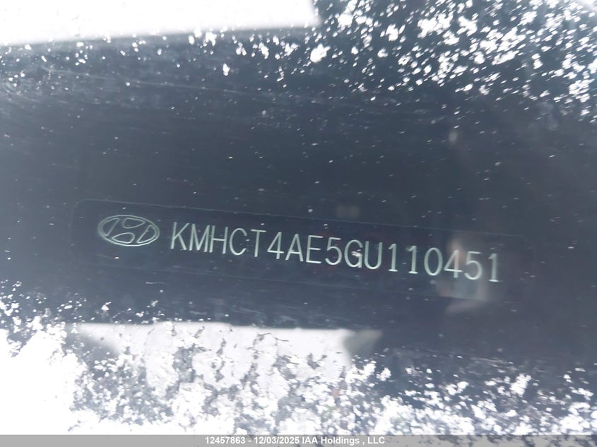 KMHCT4AE5GU110451 2016 HYUNDAI ACCENT photo no. 9