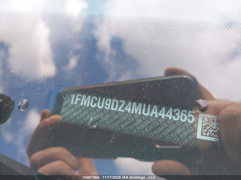 2021 Ford Escape Titanium Hybrid VIN: 1FMCU9DZ4MUA44365 Lot: 12457864