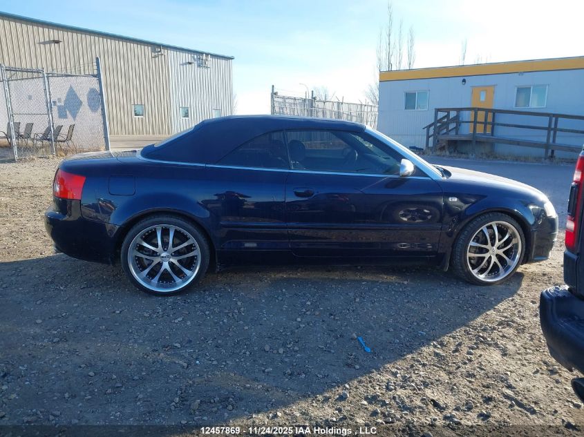 2004 Audi S4 Quattro Cabriolet VIN: WUARL48H34K900937 Lot: 12457869