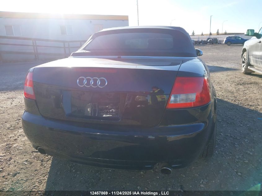 2004 Audi S4 Quattro Cabriolet VIN: WUARL48H34K900937 Lot: 12457869