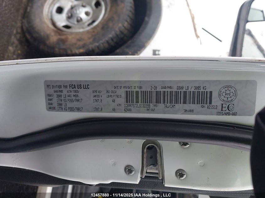 1C6RR7ST2LS132299 2020 RAM 1500 photo no. 9