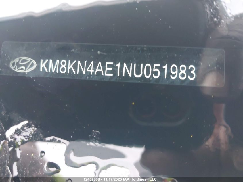 2022 Hyundai Ioniq 5 Preferred Long Range VIN: KM8KN4AE1NU051983 Lot: 12457888