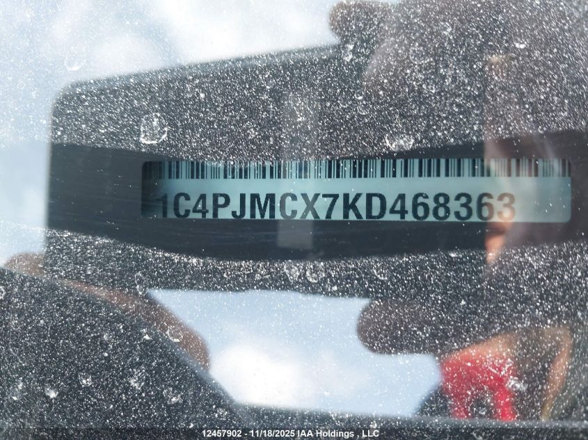 2019 Jeep Cherokee North VIN: 1C4PJMCX7KD468363 Lot: 12457902