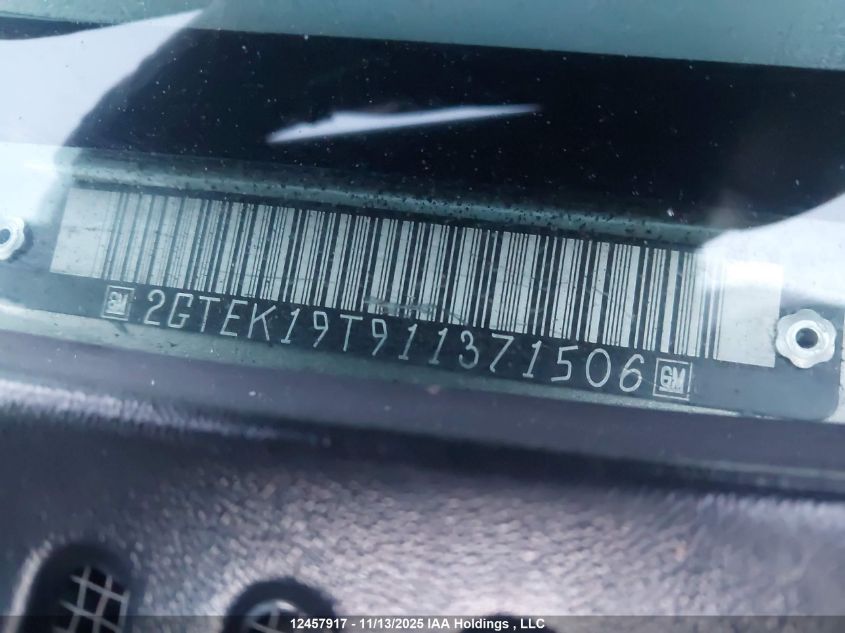 2001 GMC New Sierra K1500 VIN: 2GTEK19T911371506 Lot: 12457917