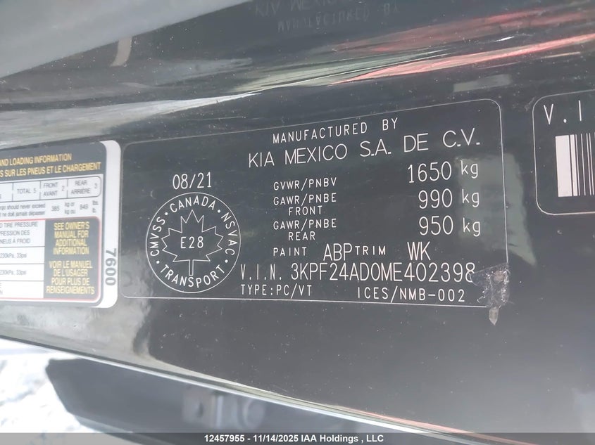 3KPF24AD0ME402398 2021 KIA FORTE photo no. 18