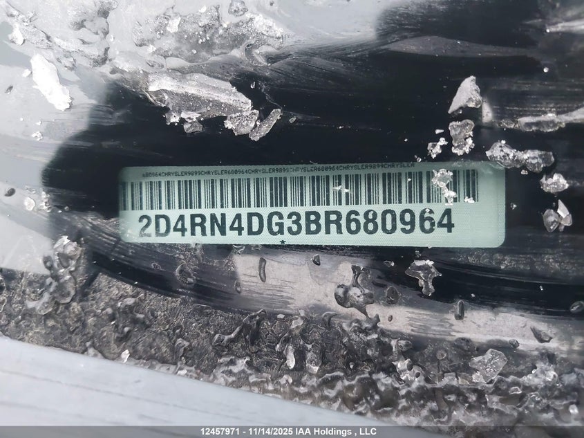 2011 Dodge Grand Caravan Express VIN: 2D4RN4DG3BR680964 Lot: 12457971