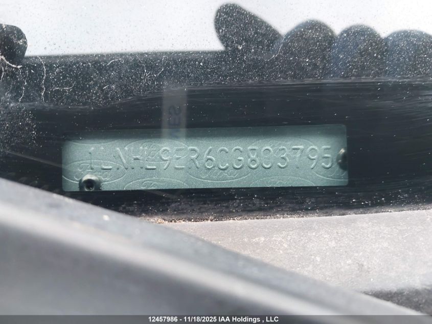 2012 Lincoln Mks VIN: 1LNHL9ER6CG803795 Lot: 12457986