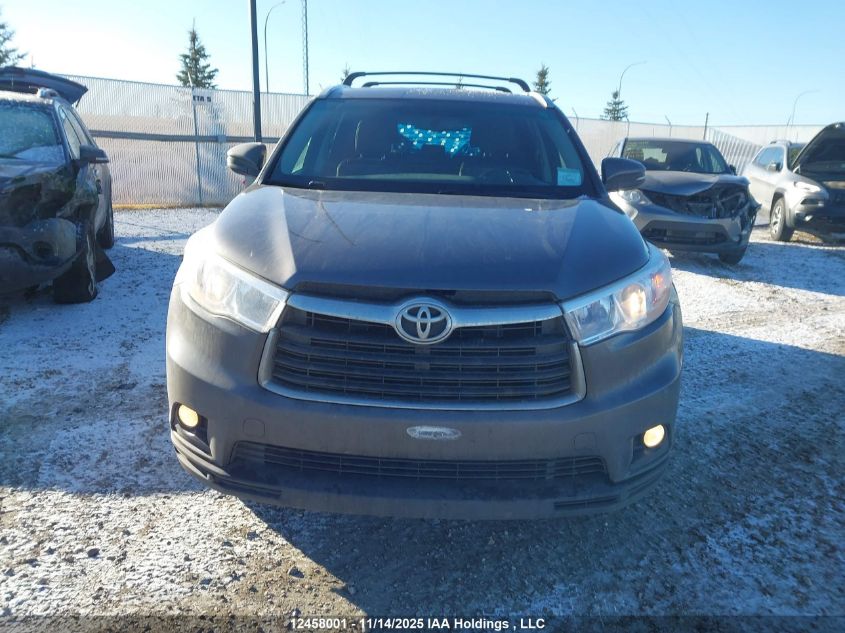 2015 Toyota Highlander Xle VIN: 5TDJKRFH9FS180102 Lot: 12458001