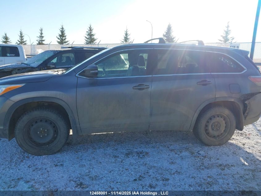 2015 Toyota Highlander Xle VIN: 5TDJKRFH9FS180102 Lot: 12458001