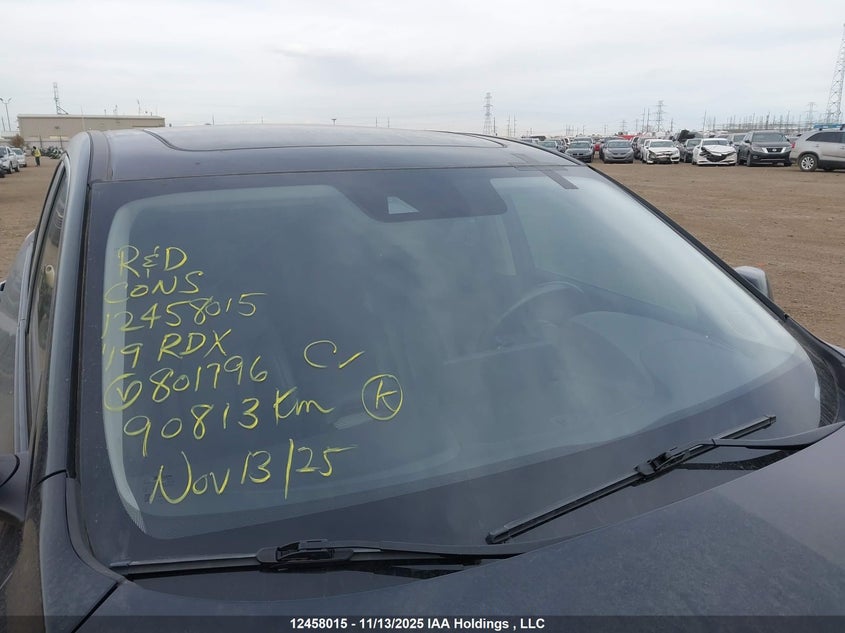 2019 Acura Rdx VIN: 5J8TC2H33KL801796 Lot: 12458015