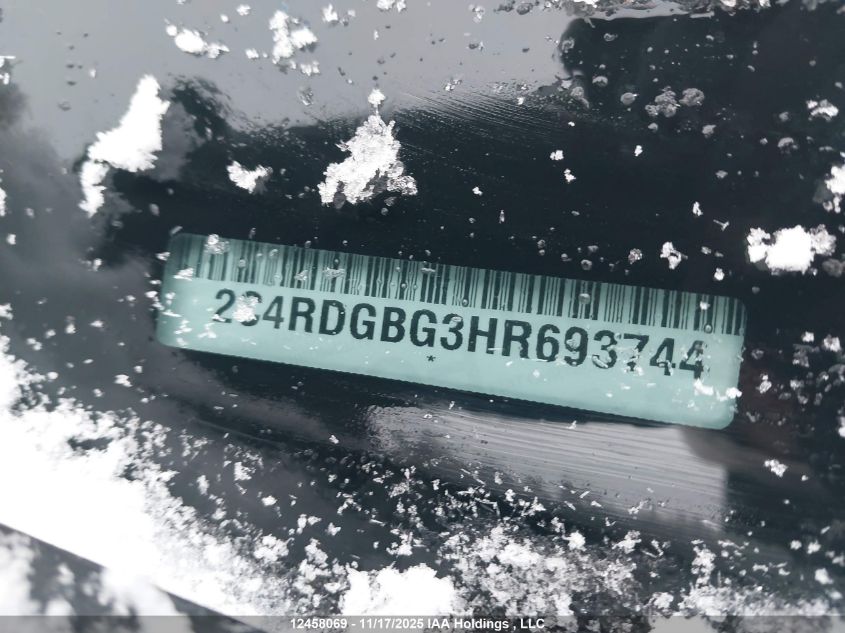 2017 Dodge Grand Caravan Se VIN: 2C4RDGBG3HR693744 Lot: 12458069