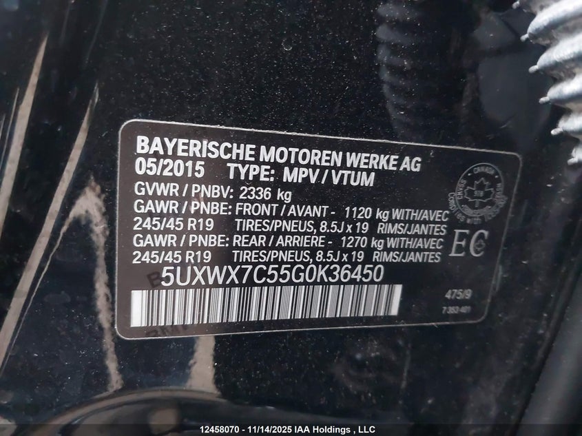 5UXWX7C55G0K36450 2016 BMW X3 photo no. 9