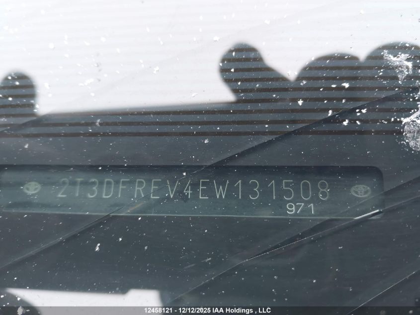 2014 Toyota Rav4 Limited VIN: 2T3DFREV4EW131508 Lot: 12458121