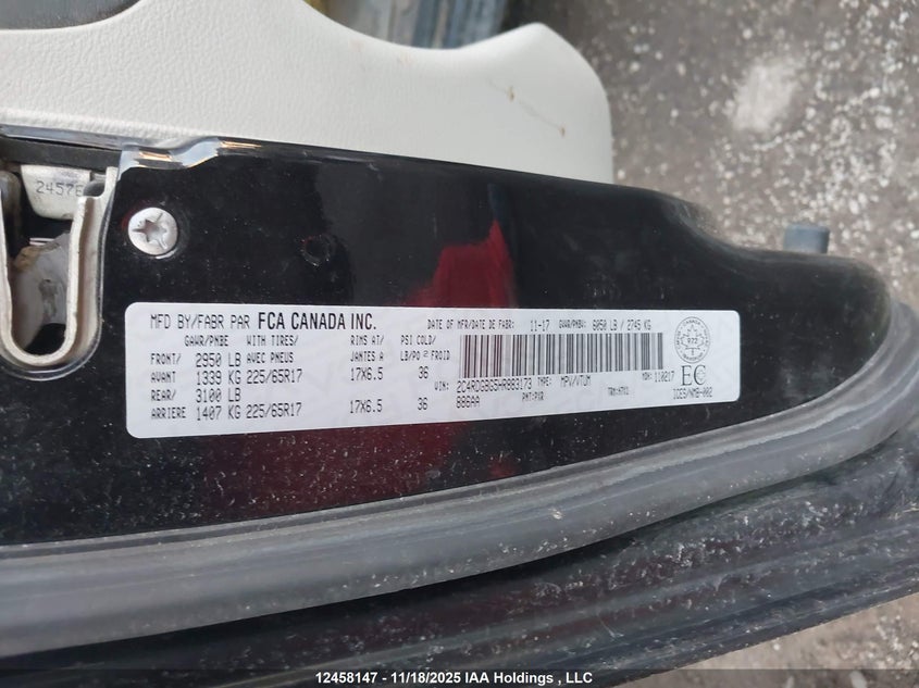 2017 Dodge Grand Caravan Se VIN: 2C4RDGBG5HR883173 Lot: 12458147