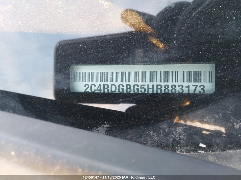 2017 Dodge Grand Caravan Se VIN: 2C4RDGBG5HR883173 Lot: 12458147