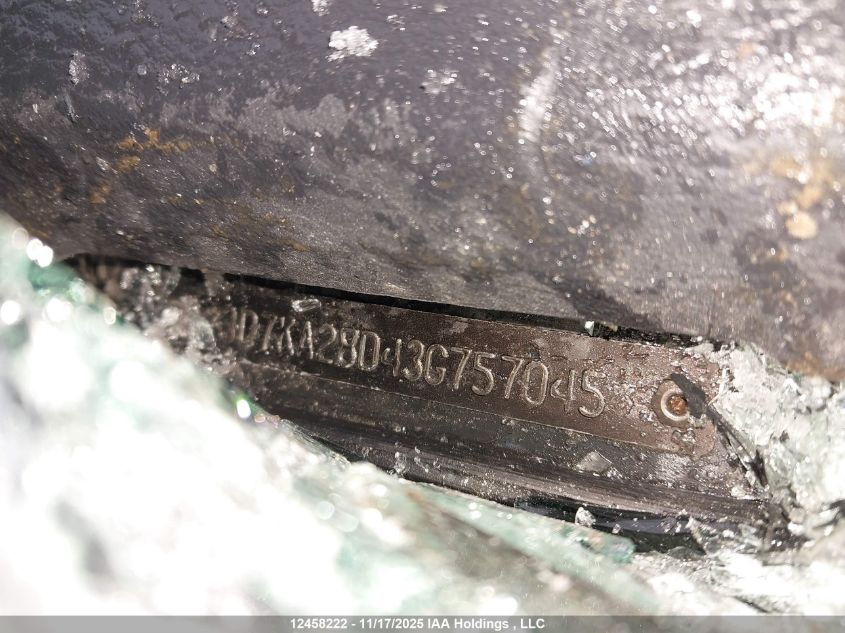 2003 Dodge Ram 2500 Slt/Laramie/St VIN: 3D7KA28D43G757045 Lot: 12458222