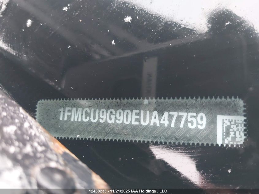 2014 Ford Escape Se VIN: 1FMCU9G90EUA47759 Lot: 12458233