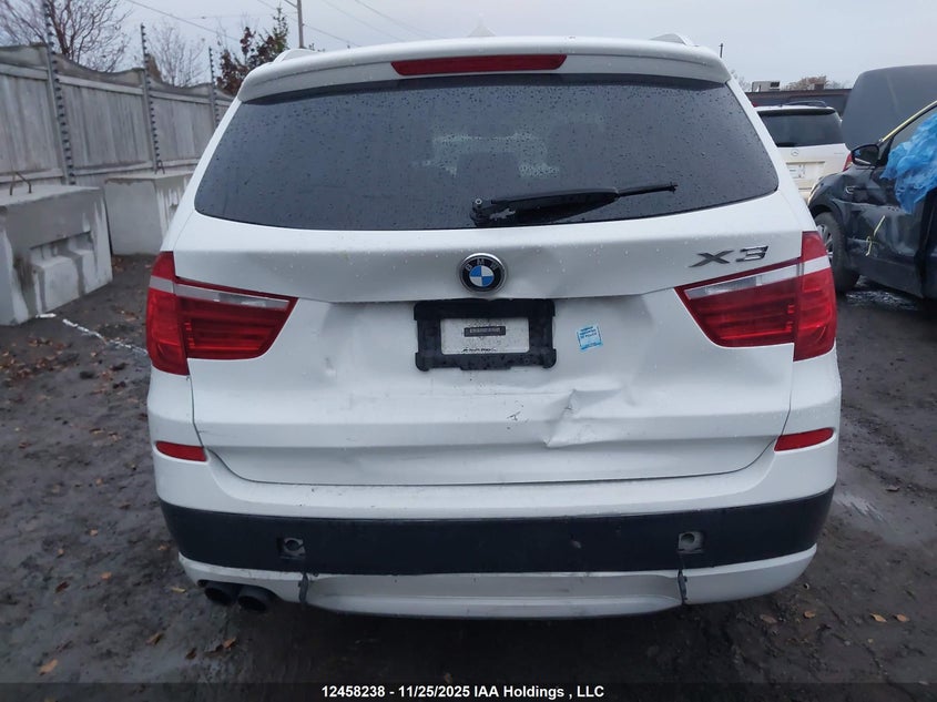 2013 BMW X3 xDrive28I VIN: 5UXWX9C56DL873823 Lot: 12458238