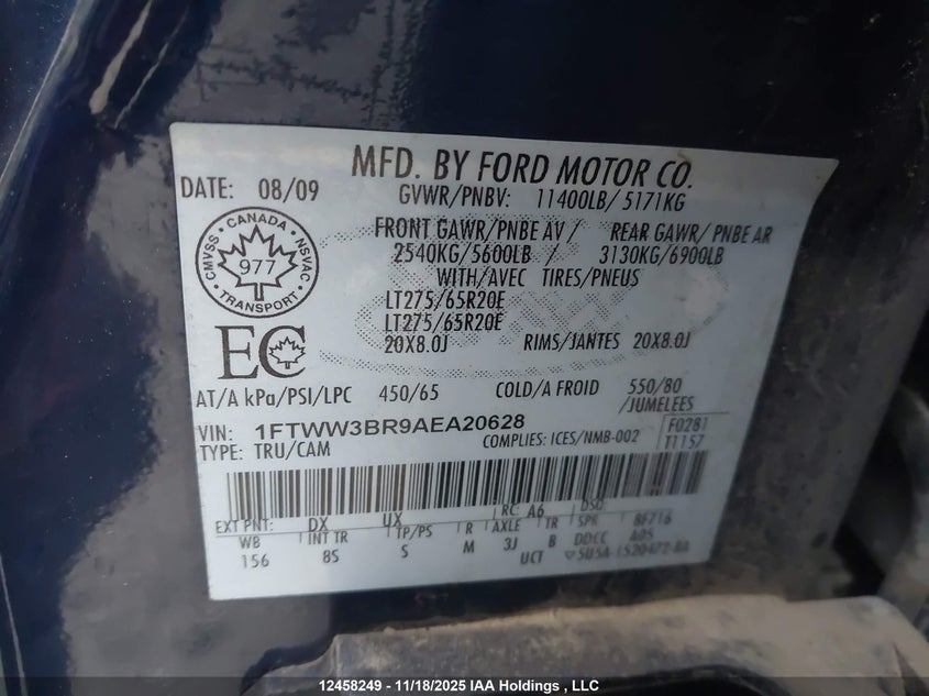 1FTWW3BR9AEA20628 2010 FORD F350 photo no. 18