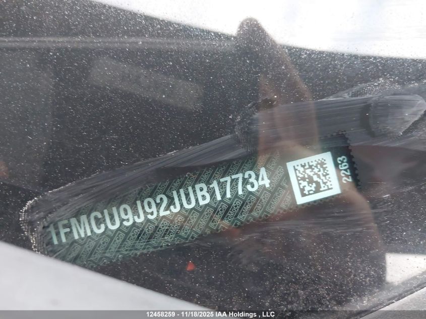 2018 Ford Escape VIN: 1FMCU9J92JUB17734 Lot: 12458259