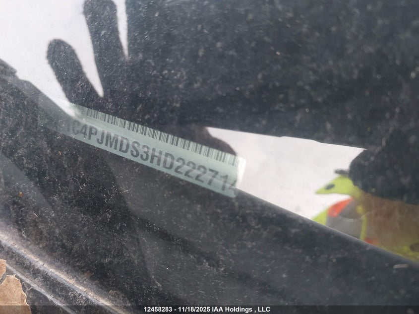 2017 Jeep Cherokee Limited VIN: 1C4PJMDS3HD222714 Lot: 12458283