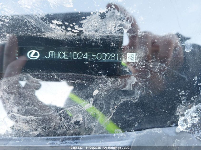 2015 Lexus Is 350 VIN: JTHCE1D24F5009813 Lot: 12458333