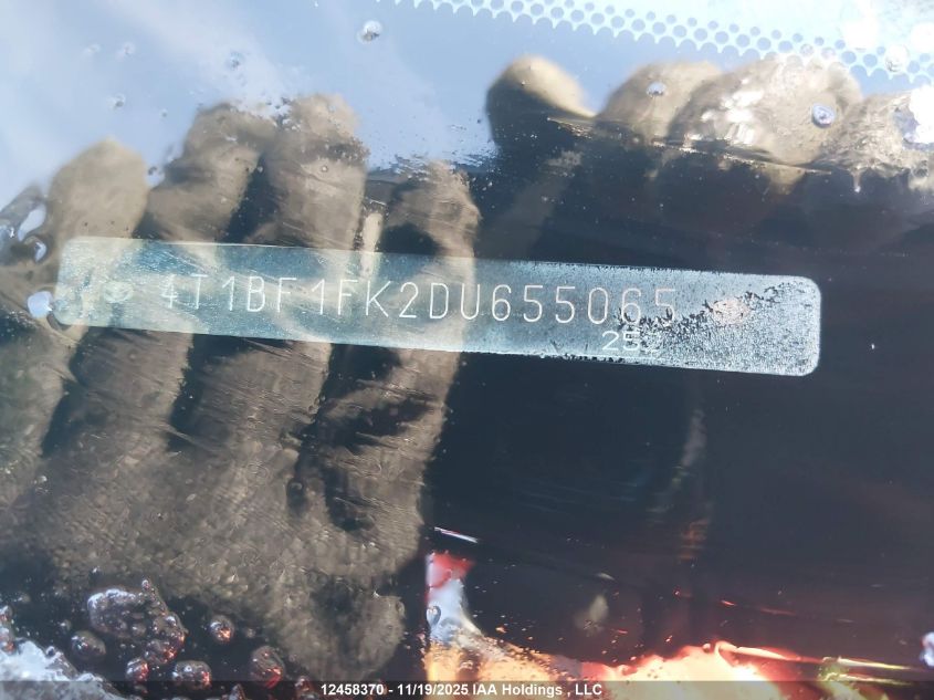 2013 Toyota Camry L/Se/Le/Xle VIN: 4T1BF1FK2DU655065 Lot: 12458370