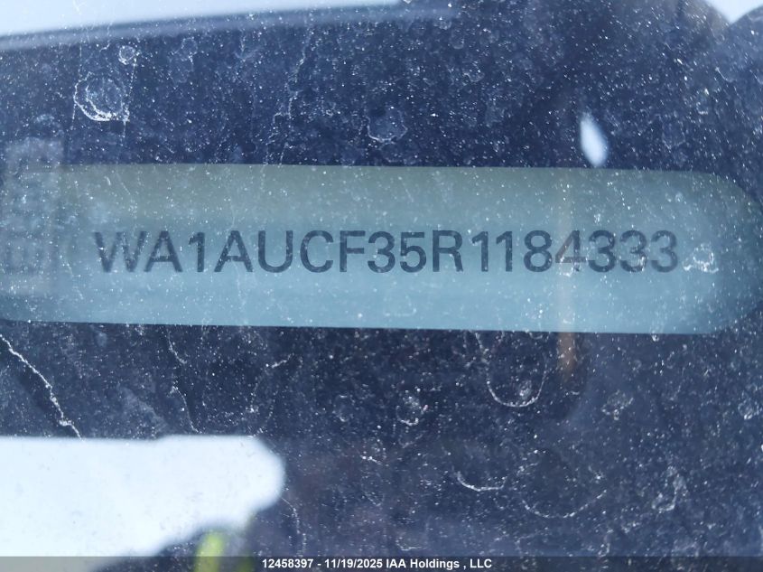 2024 Audi Q3 40 Komfort VIN: WA1AUCF35R1184333 Lot: 12458397