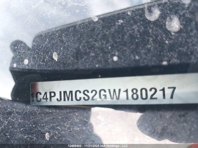 2016 Jeep Cherokee North VIN: 1C4PJMCS2GW180217 Lot: 12458402