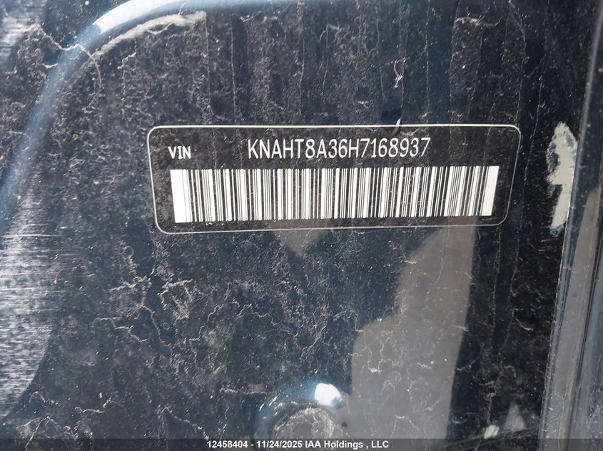 2017 Kia Rondo L/Lx VIN: KNAHT8A36H7168937 Lot: 12458404