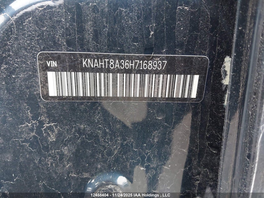 2017 Kia Rondo L/Lx VIN: KNAHT8A36H7168937 Lot: 12458404