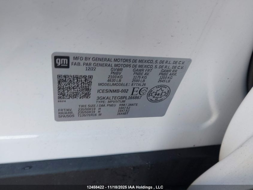 2023 GMC Terrain Sle VIN: 3GKALTEG8PL166867 Lot: 12458422