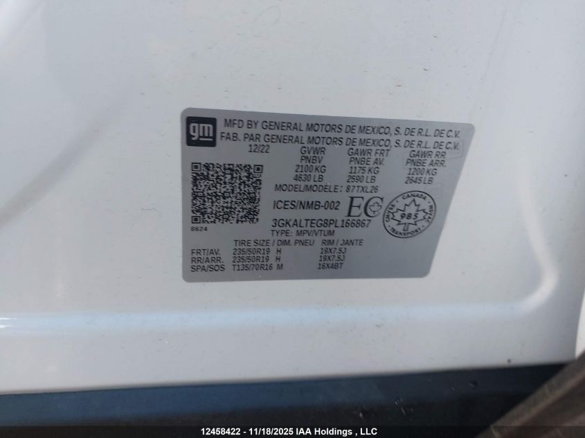 2023 GMC Terrain Sle VIN: 3GKALTEG8PL166867 Lot: 12458422