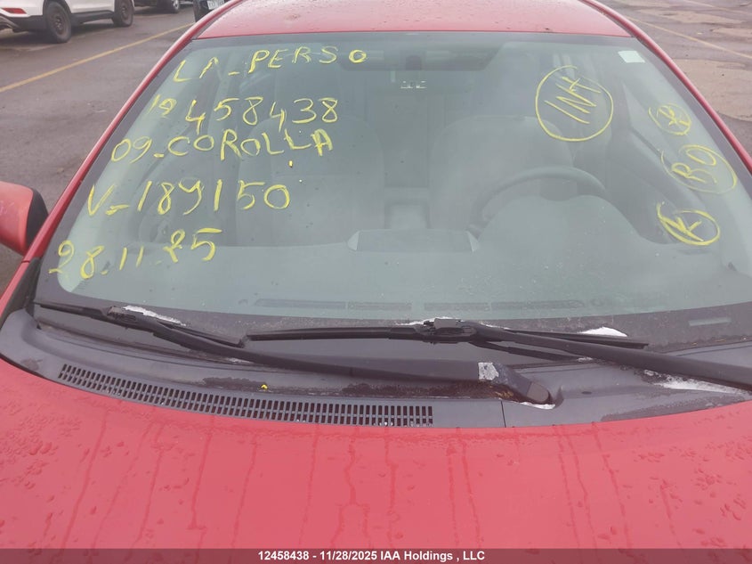 2009 Toyota Corolla S/Le/Xle VIN: 2T1BU40E39C189150 Lot: 12458438