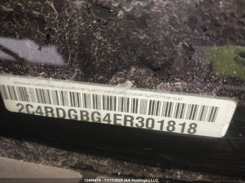 2014 Dodge Grand Caravan Se VIN: 2C4RDGBG4ER301818 Lot: 12458470