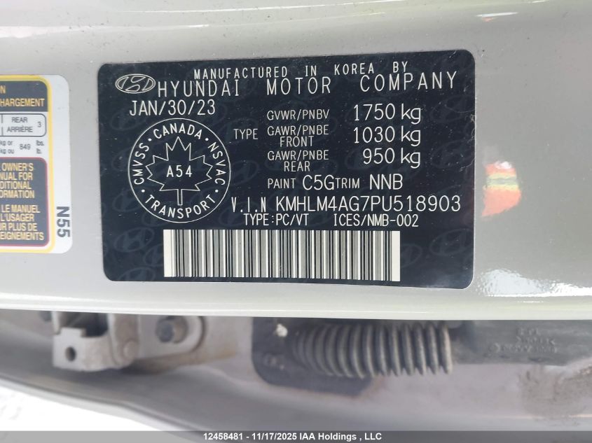 2023 Hyundai Elantra Sel VIN: KMHLM4AG7PU518903 Lot: 12458481