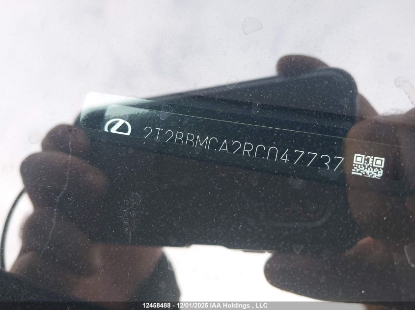 2024 Lexus Rx 350H Base/350H Premium/350H Premium Plus/350H Luxury VIN: 2T2BBMCA2RC047737 Lot: 12458488